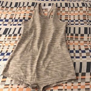 Outdoor Voices, Strata Silverstone Bodysuit, Oatmeal, L